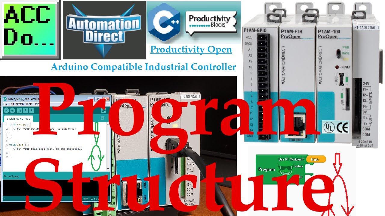 'Video thumbnail for Productivity Open P1AM Industrial Arduino Program Structure'