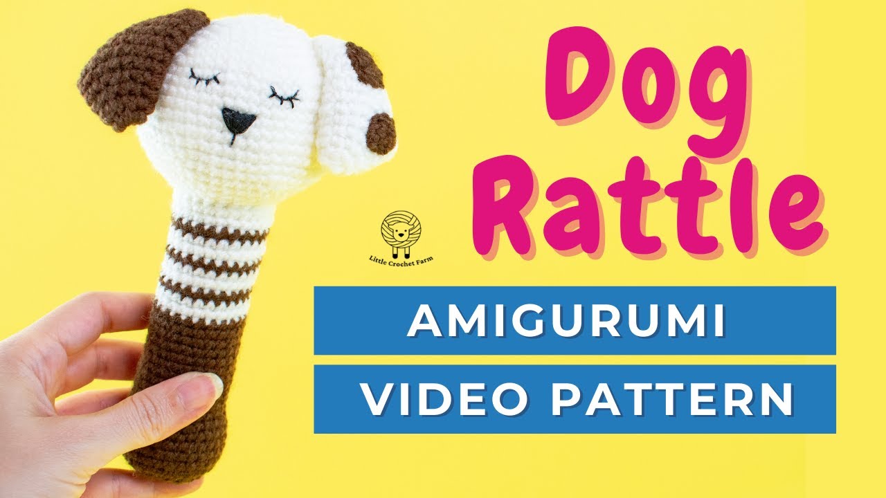 'Video thumbnail for Dog amigurumi crochet pattern: crochet toys for babies tutorial'