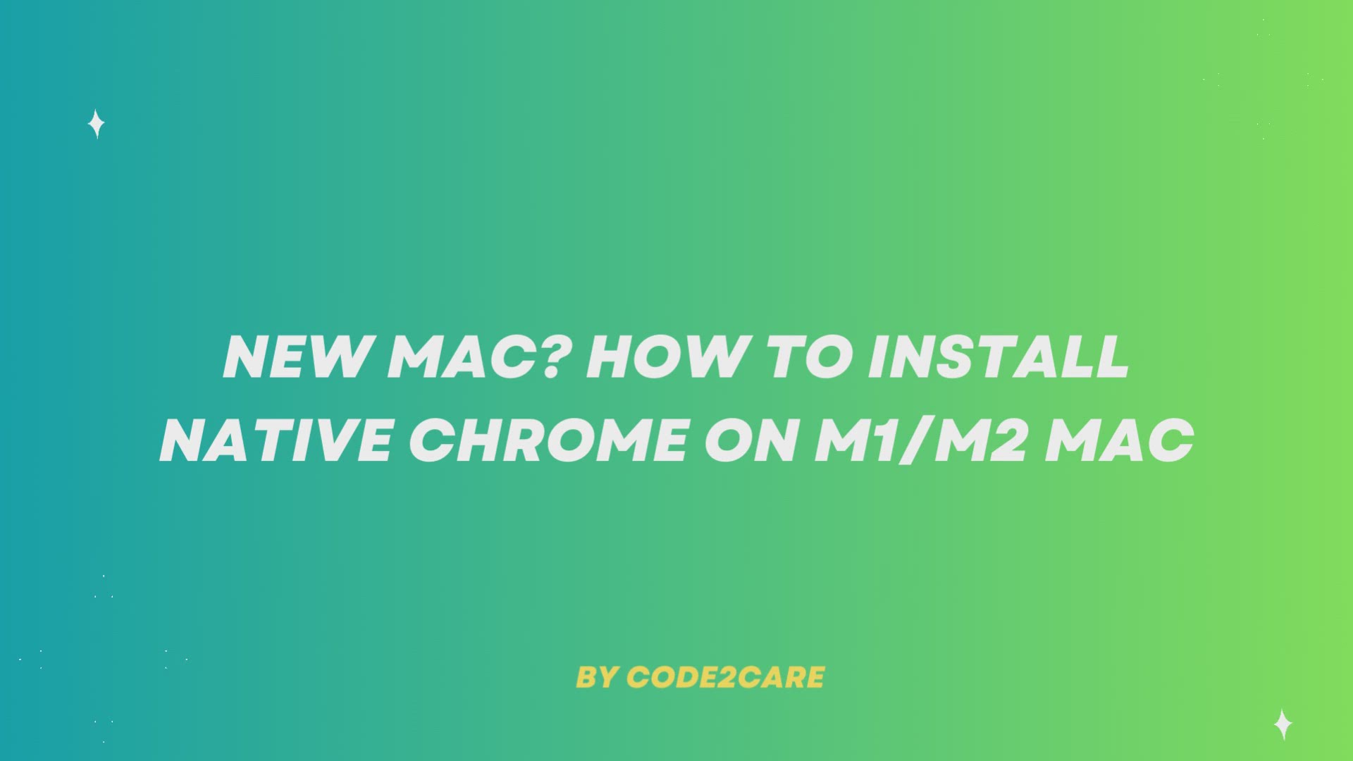 'Video thumbnail for New Mac How to install Native Chrome on M1 M2 Mac'