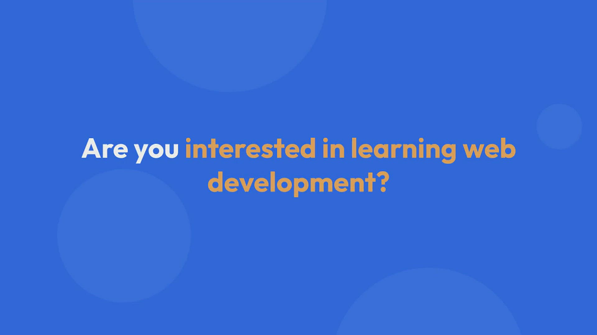 'Video thumbnail for Top 5 Mistakes While Learning a Web Development'
