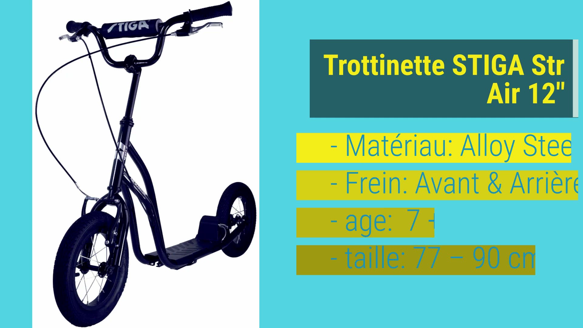 Video thumbnail for trottinettes-a-roues-de-12-pouces