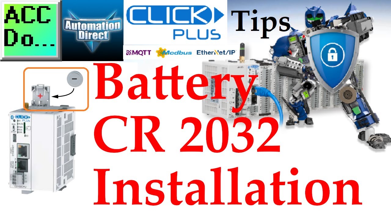 'Video thumbnail for Click PLUS PLC Battery CR 2032 Installation'