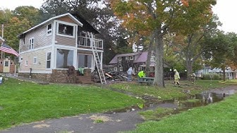 Video thumbnail for Winds Rekindle Fire Along Chautauqua Lake That Destroyed Two Homes