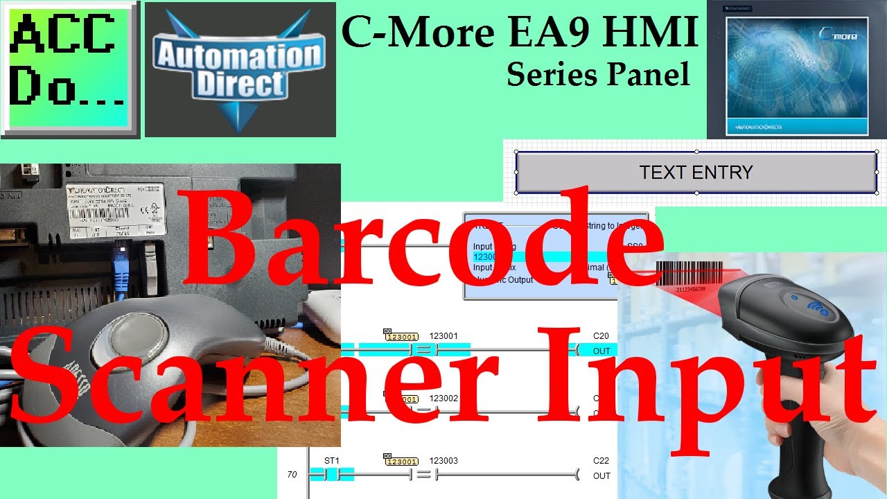 'Video thumbnail for C-More EA9 HMI Series Panel Barcode Scanner Input'