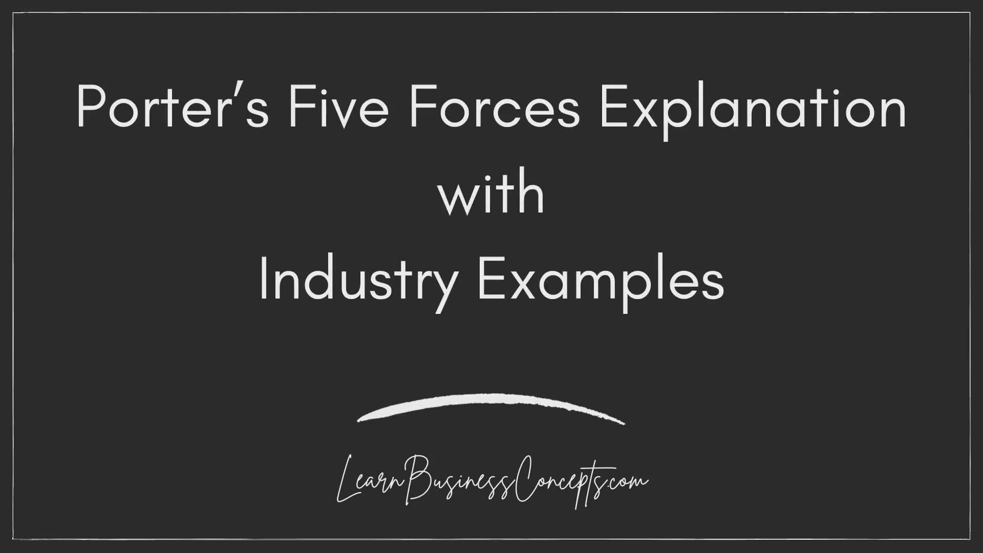 Video thumbnail for Porter's Five Forces Explanation with Industry Examples