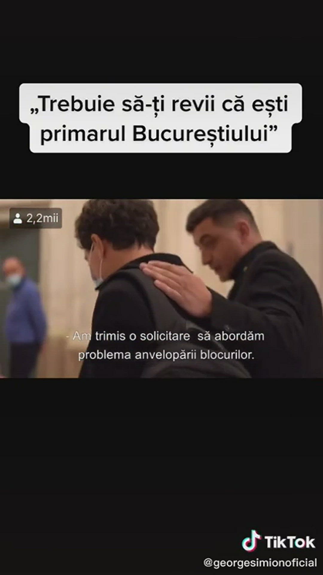 Video thumbnail for George Simon către Nicușor Dan: „Trebuie să-ți revii și să fii primarul Bucureștiului”