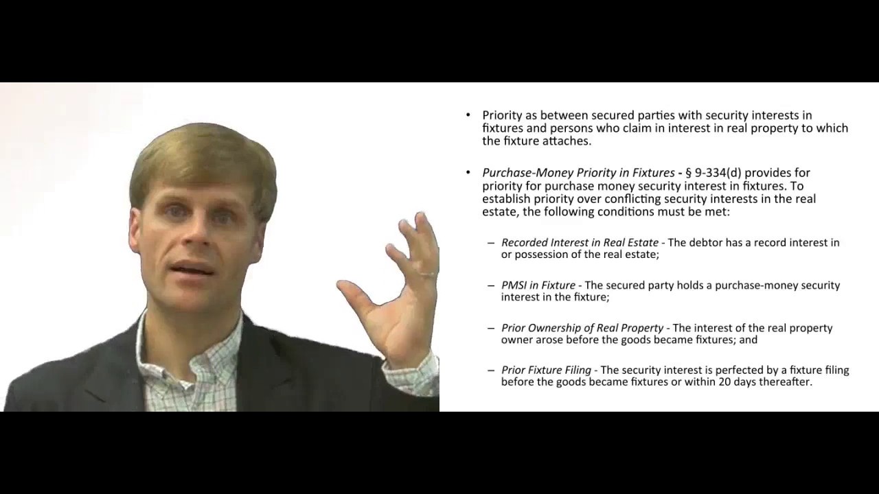 'Video thumbnail for Priority of Security Interests in Fixtures vs Mortgage Holder'