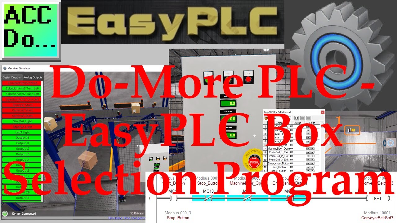 'Video thumbnail for Do-More PLC – EasyPLC Box Selection Program'