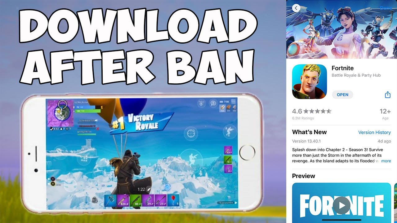 Video thumbnail for How To Download Fortnite On iOS AFTER BAN! (iPhone/iPad/Android)