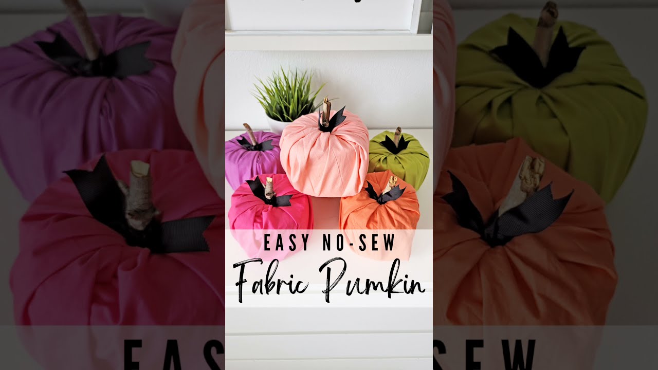 'Video thumbnail for Easy No-Sew Fabric Pumkin Decor for Fall or Halloween #diyhalloweendecor #falldecor falldecor'