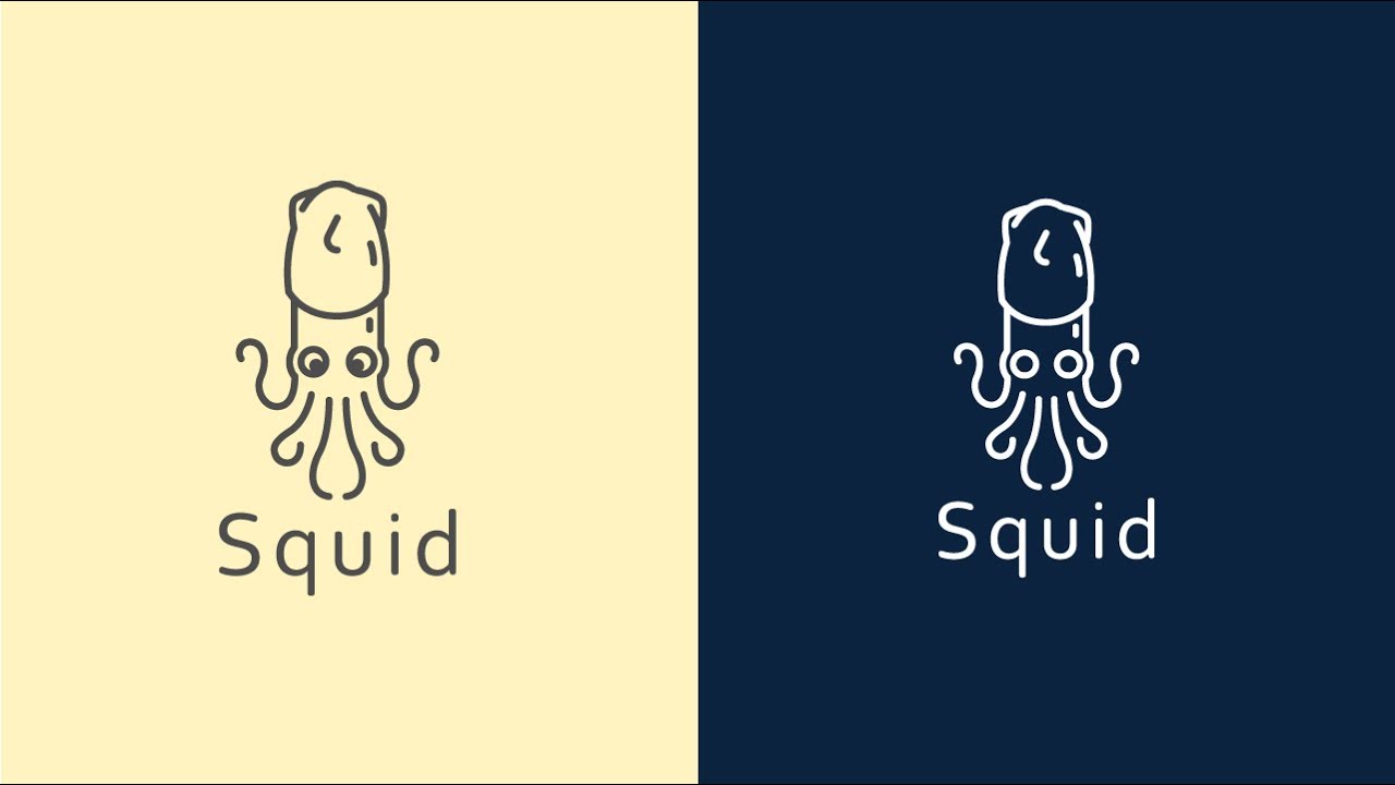 'Video thumbnail for Adobe Illustrator-Minimal squid logo-SPEED ART'