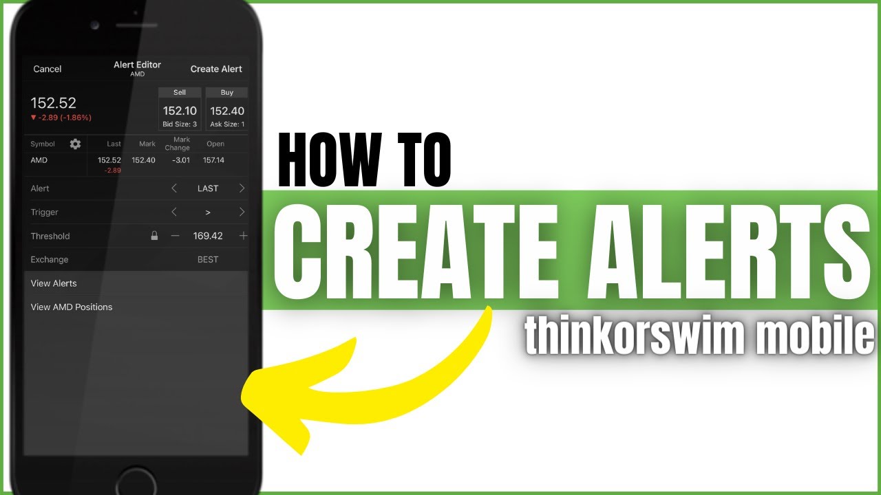 'Video thumbnail for How to Create Alerts on the ThinkorSwim Mobile App | TOS Mobile Tutorial'