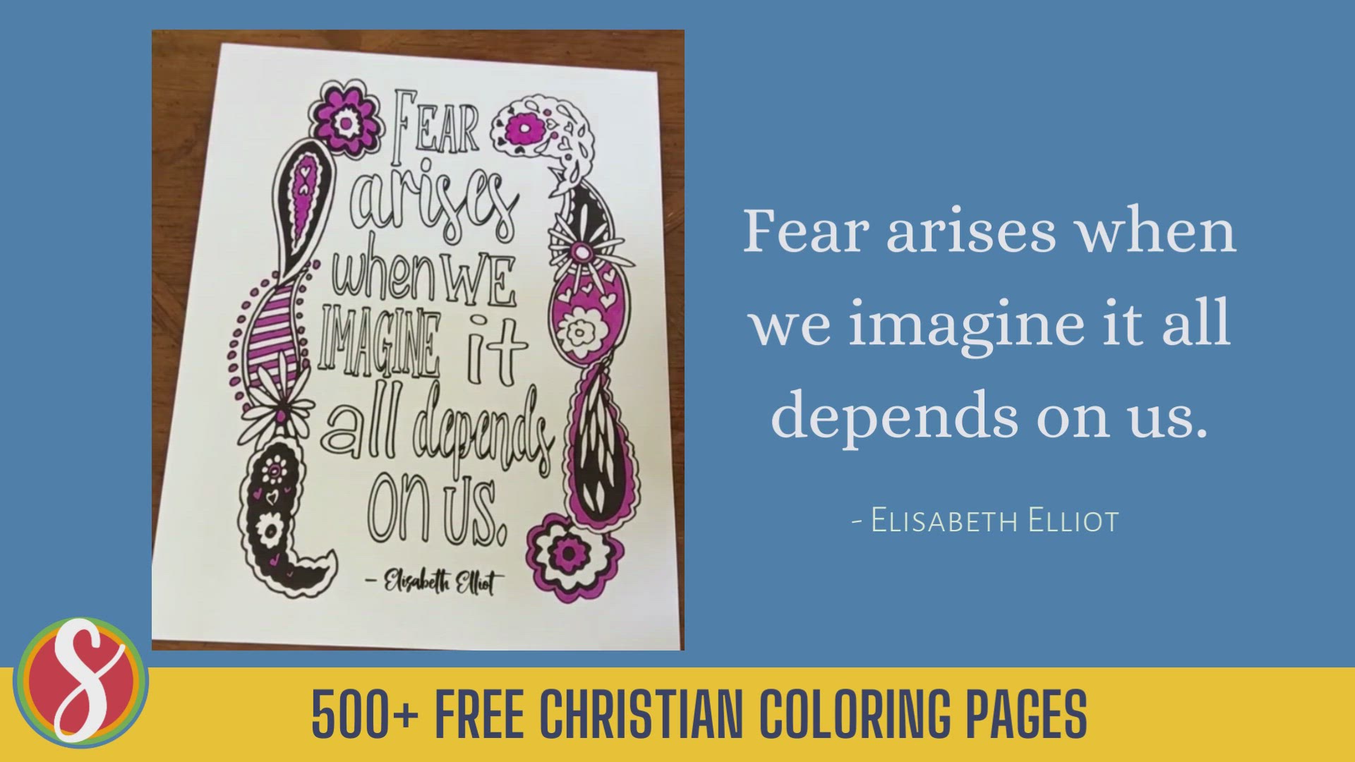 'Video thumbnail for Fear Quote Coloring Page'