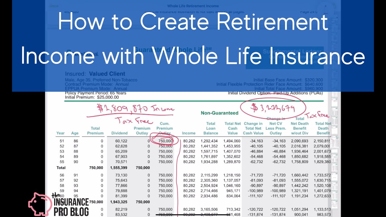 'Video thumbnail for How to Create Retirement Income with Whole Life Insurance'