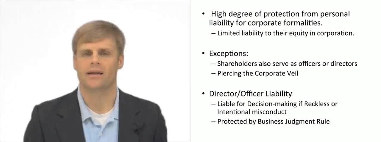 'Video thumbnail for Personal Liability for Members of Corporation'