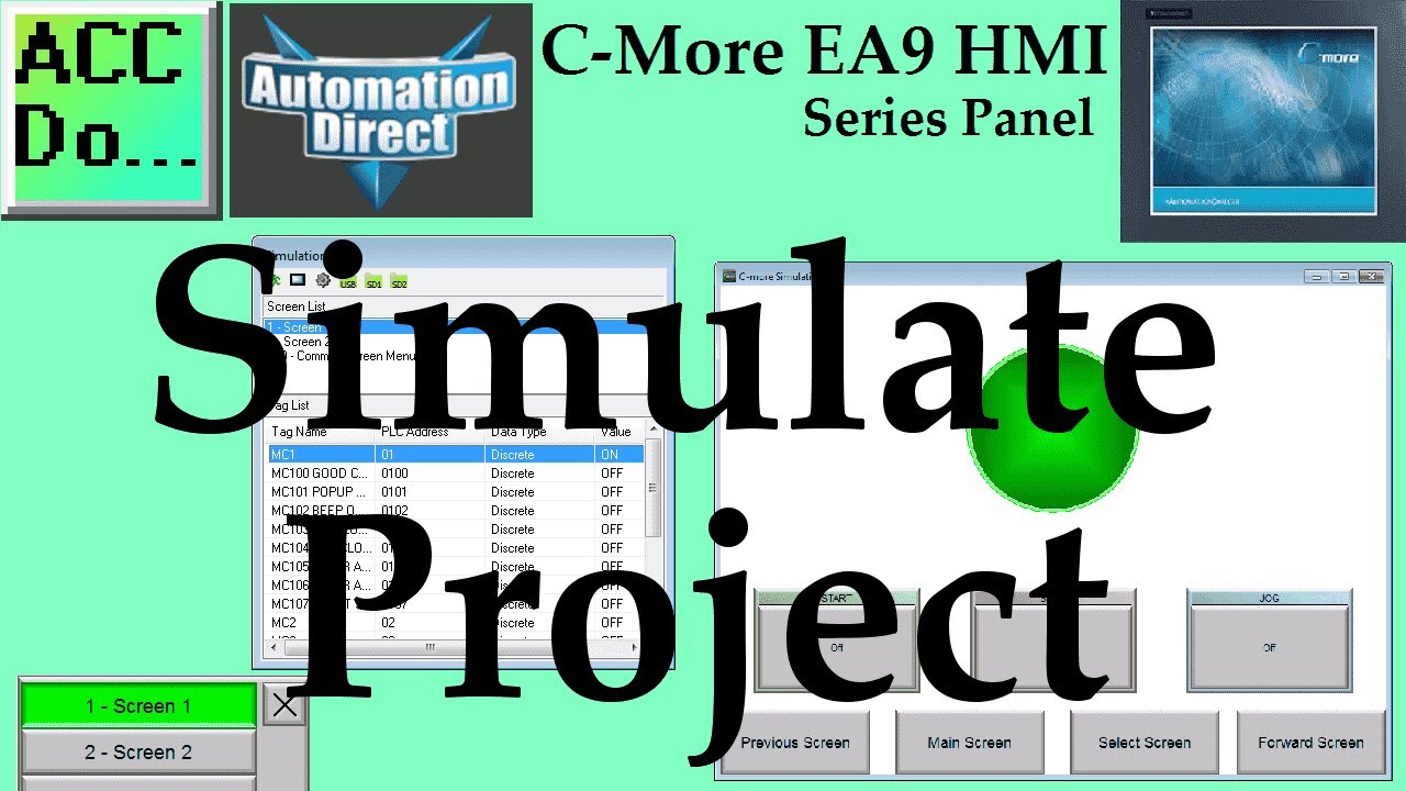 'Video thumbnail for C-More EA9 HMI Series Panel Simulate Project'