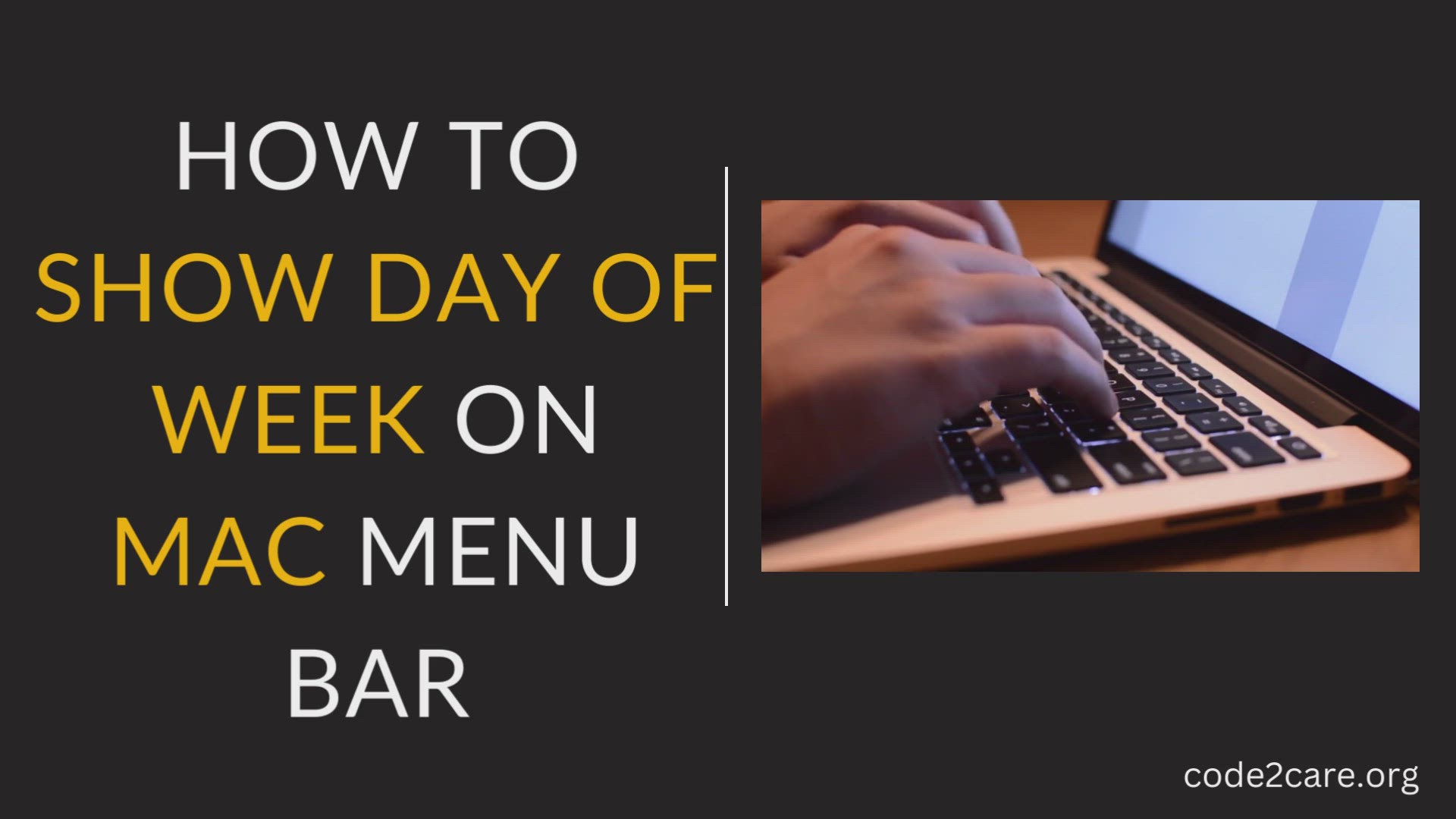 'Video thumbnail for How to show Day of Week on Mac Menu Bar (macOS Ventura)'