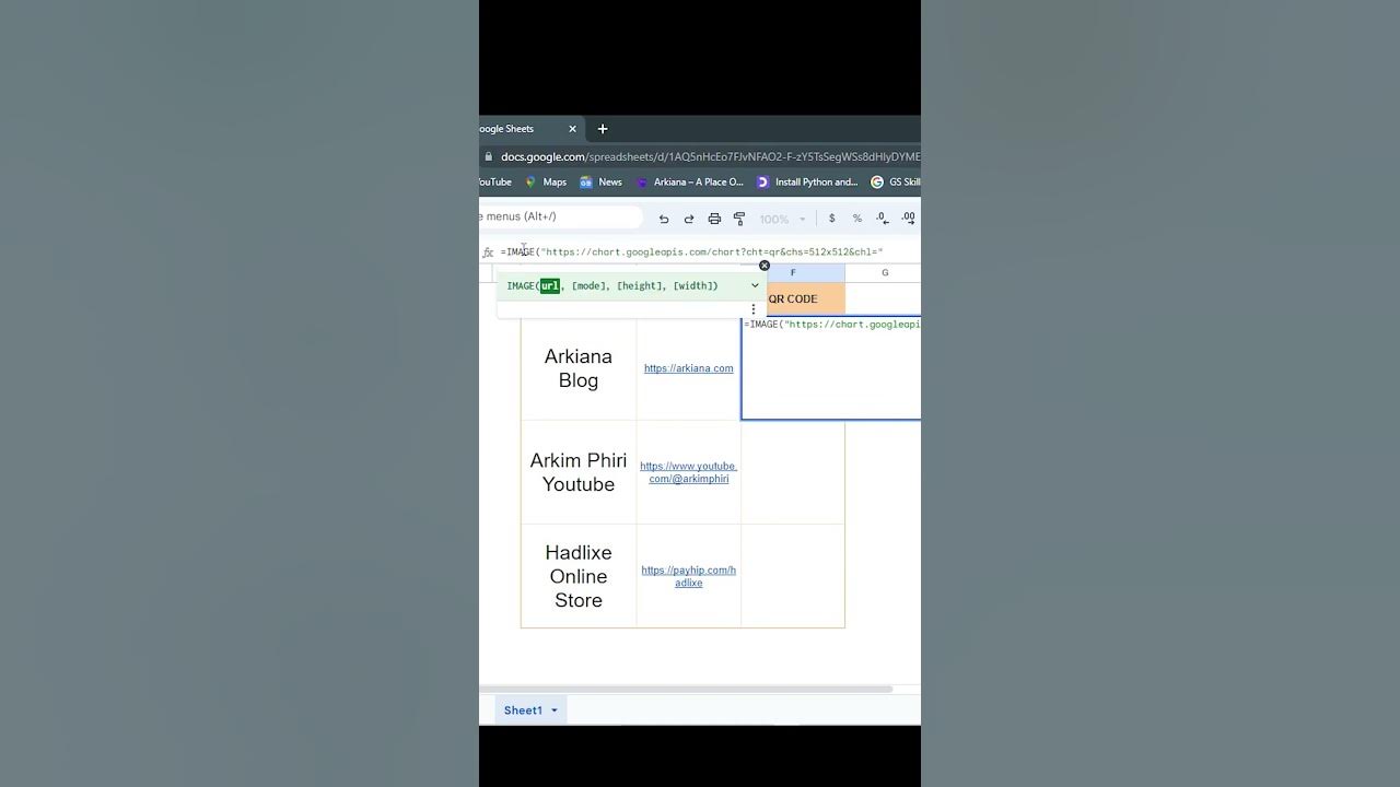 Video thumbnail for How to Make QR Codes in Google Sheets