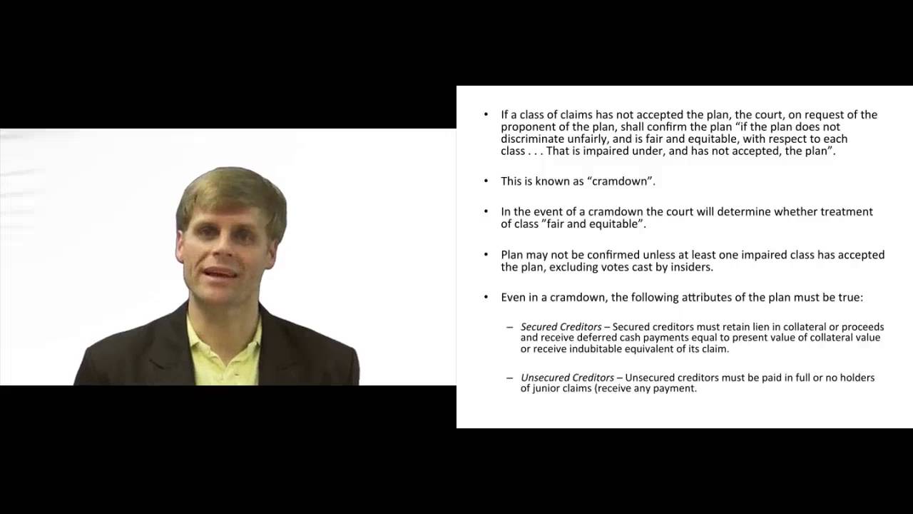 'Video thumbnail for Cramdown of Chapter 11 Bankruptcy Plan'