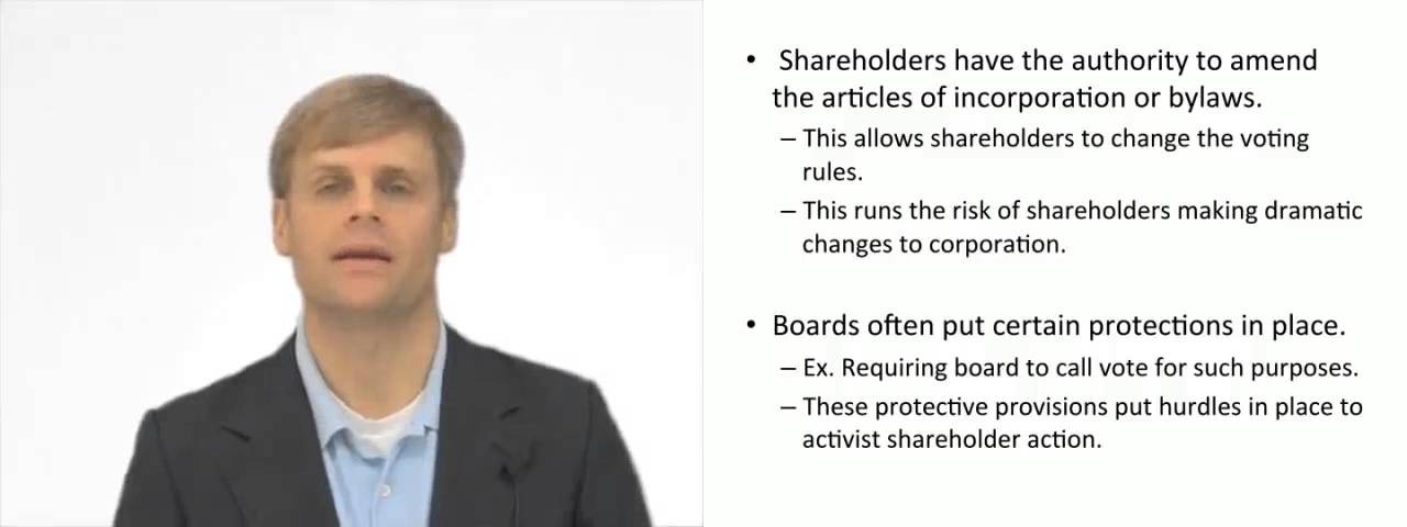 'Video thumbnail for Changing Shareholder Voting Rules'
