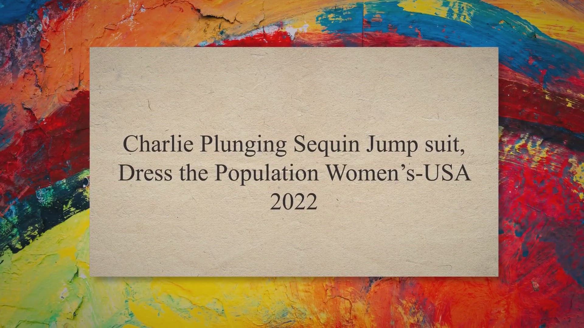 Video thumbnail for Charlie Plunging Sequin Jump suit, Dress the Population Women's-USA 2022