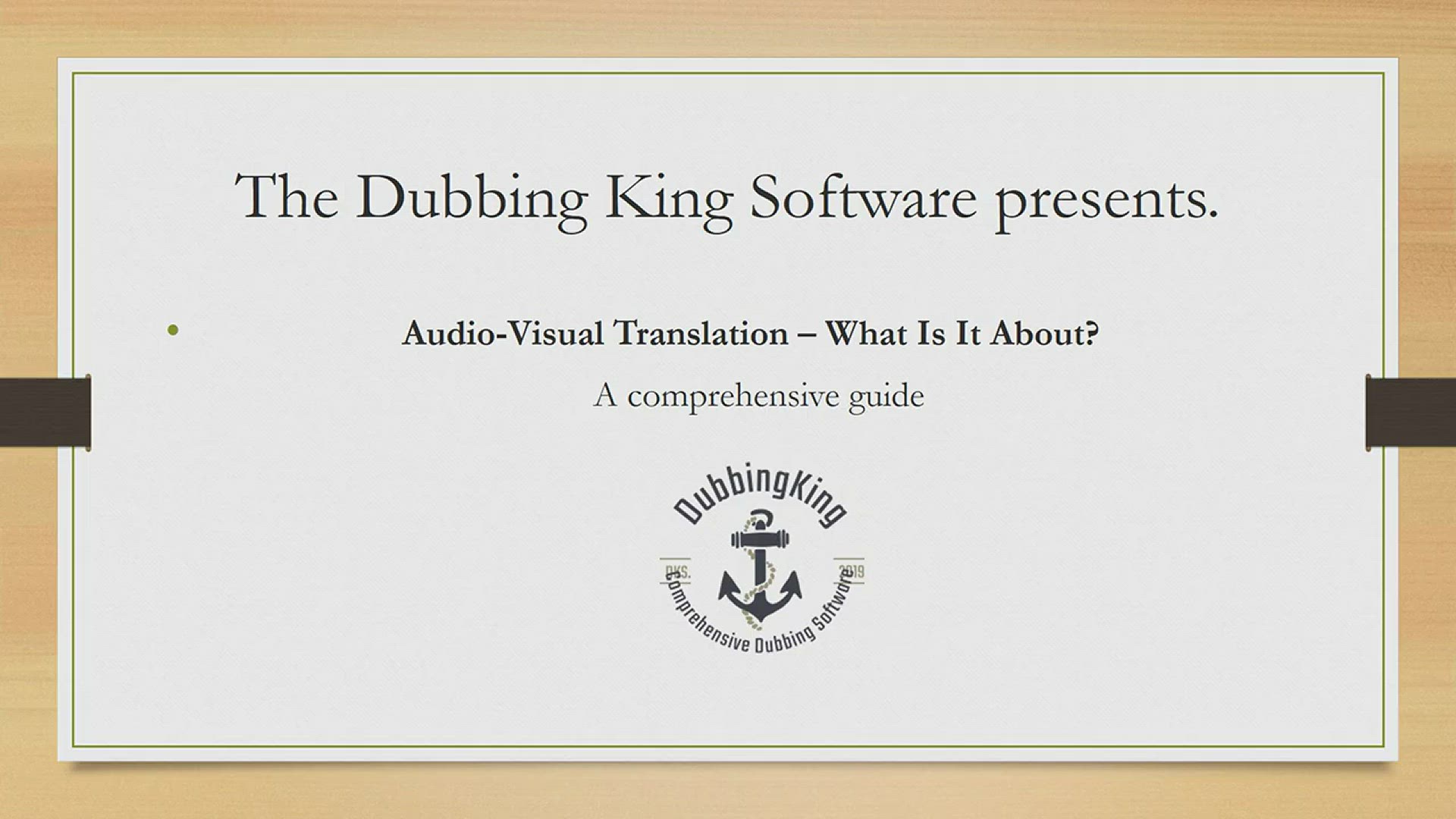'Video thumbnail for Audio Visual Translation – What Is It About? (Case Study)'