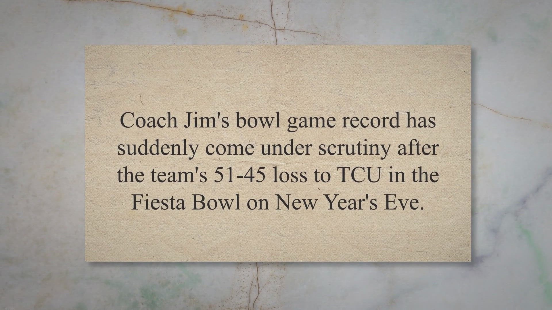 Video thumbnail for Jim Harbaugh's Bowl Record at Michigan is Suddenly a Glaring Issue
