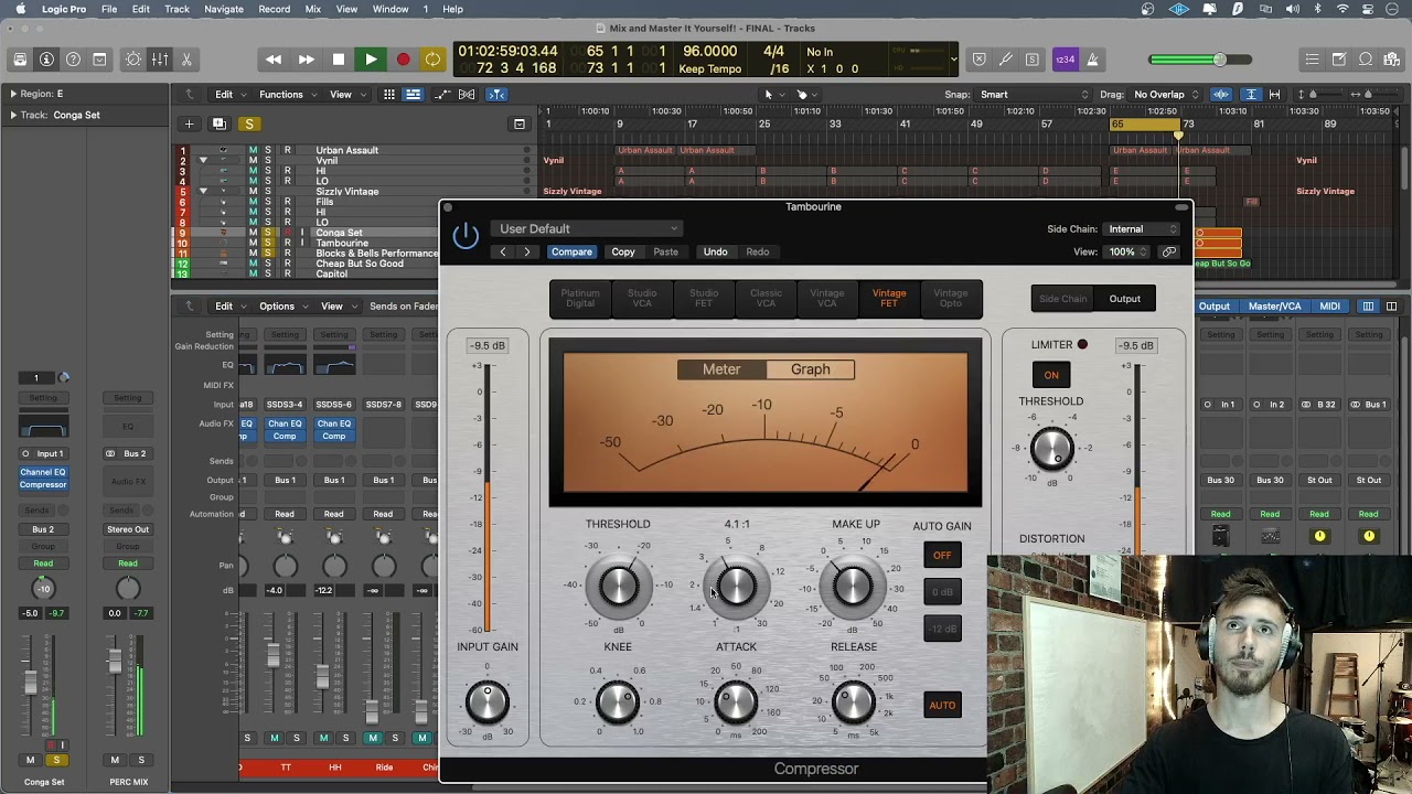 'Video thumbnail for Compressing Latin Percussion (Logic Pro X) - MIX and MASTER IT Yourself!'