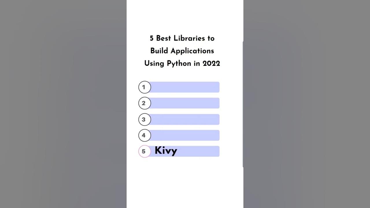 Video thumbnail for TOP 5 GUI Python Libraries #shorts