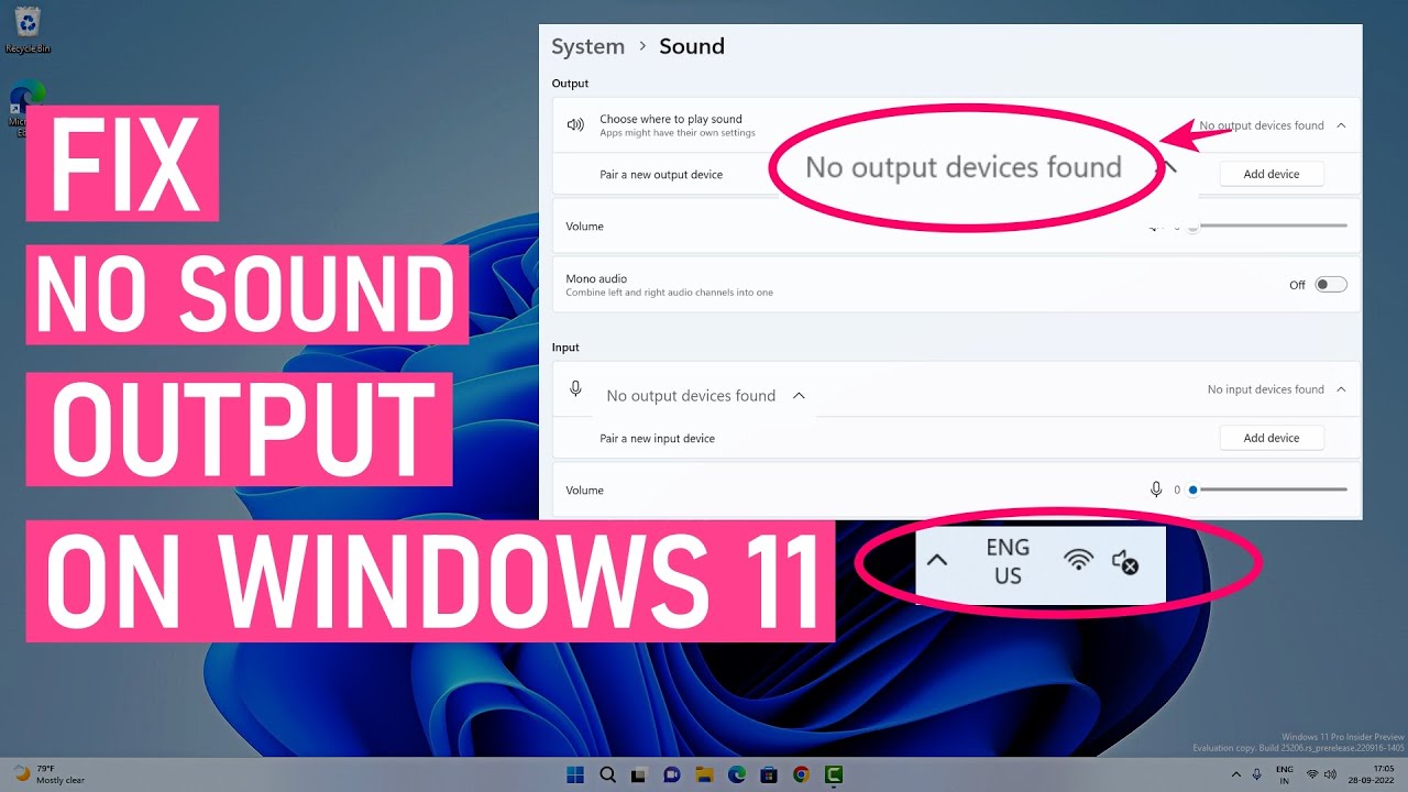 Video thumbnail for How To Fix No Sound Output Problems On Windows 11 | Fix All Audio Issues