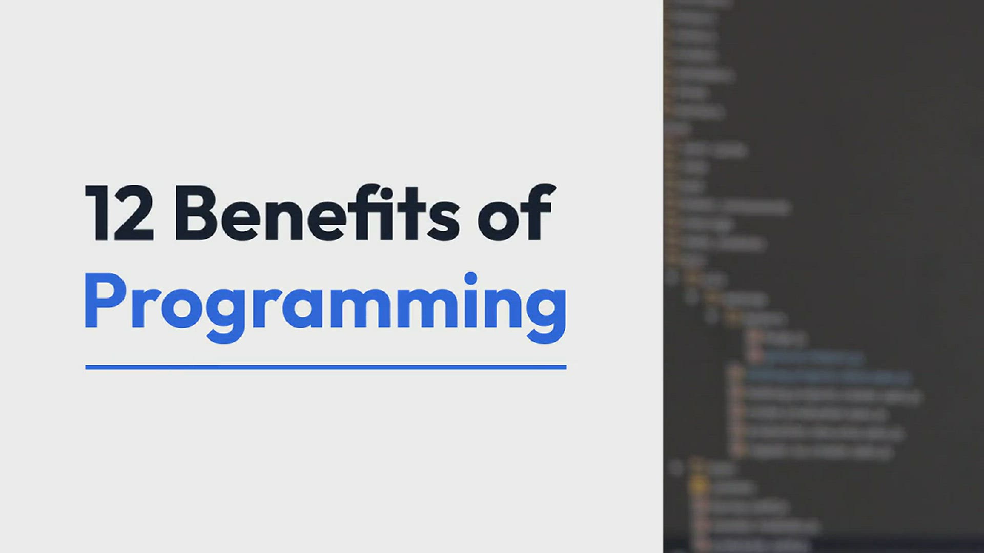 'Video thumbnail for Why Learn Coding? 12 Powerful Benefits From Learning Programming'