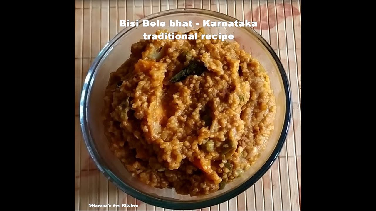 'Video thumbnail for Bisi Bele Bhaat recipe. One dish meal. कर्नाटक स्पेशल बिसी बेळे भात. ಬಿಸಿಬೇಳೆ ಬಾತ್.'