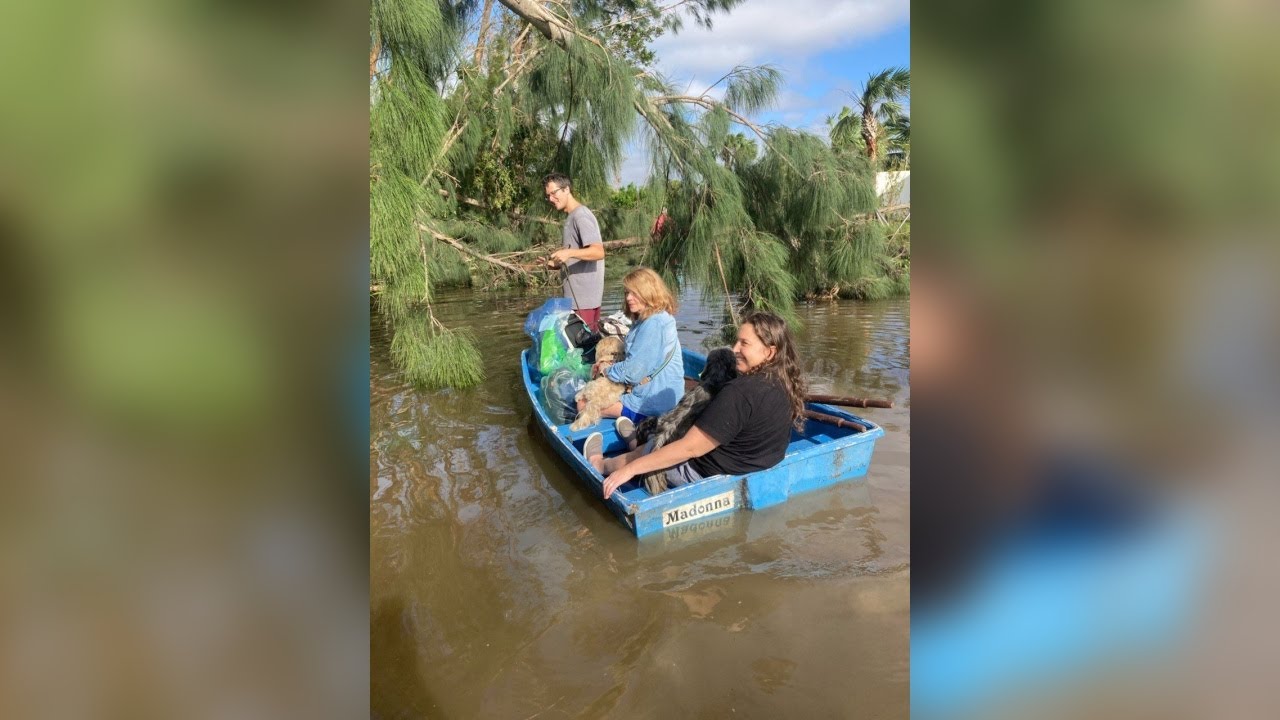 Video thumbnail for Family Hid in Attic for 14 Hours During Hurricane Ian, Evacuated by Small Boat
