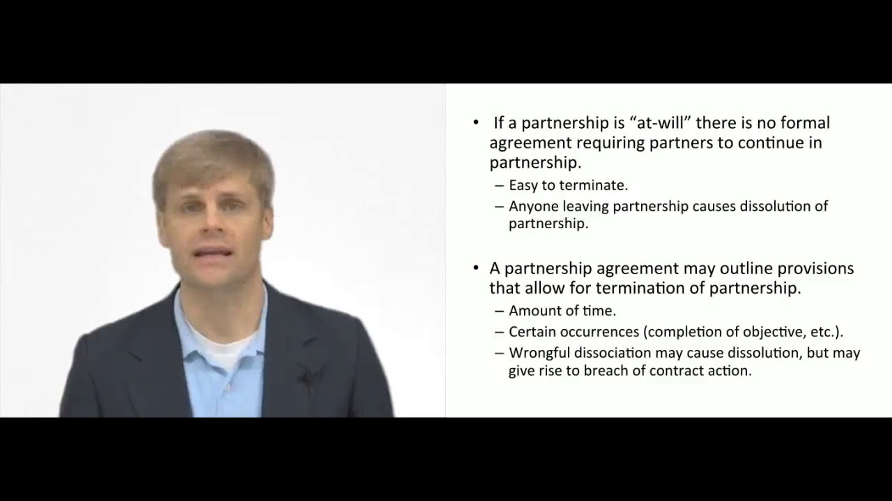 'Video thumbnail for Terminating a Partnership'