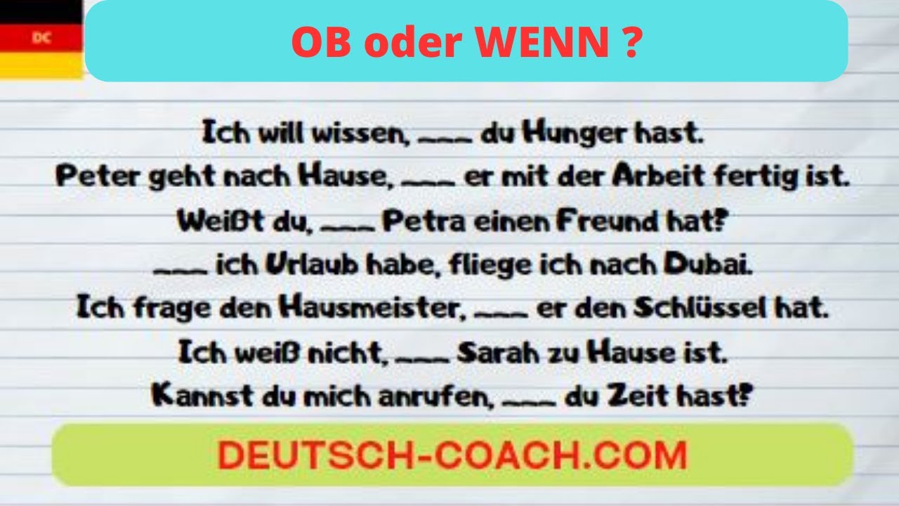 'Video thumbnail for OB oder WENN'