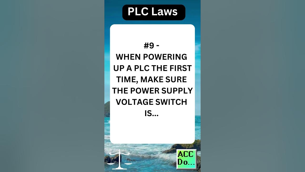 'Video thumbnail for PLC Laws #9 - WHEN POWERING UP A PLC THE FIRST TIME'