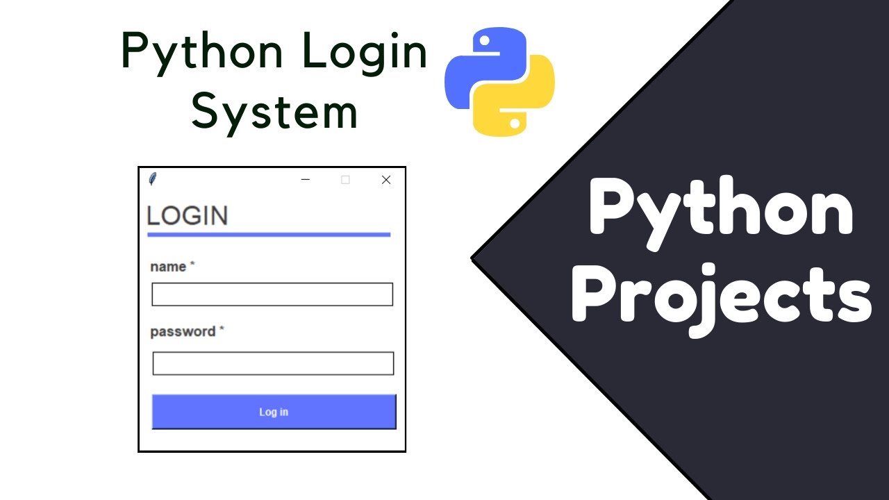 Video thumbnail for How to create a Python Login system | Python Project