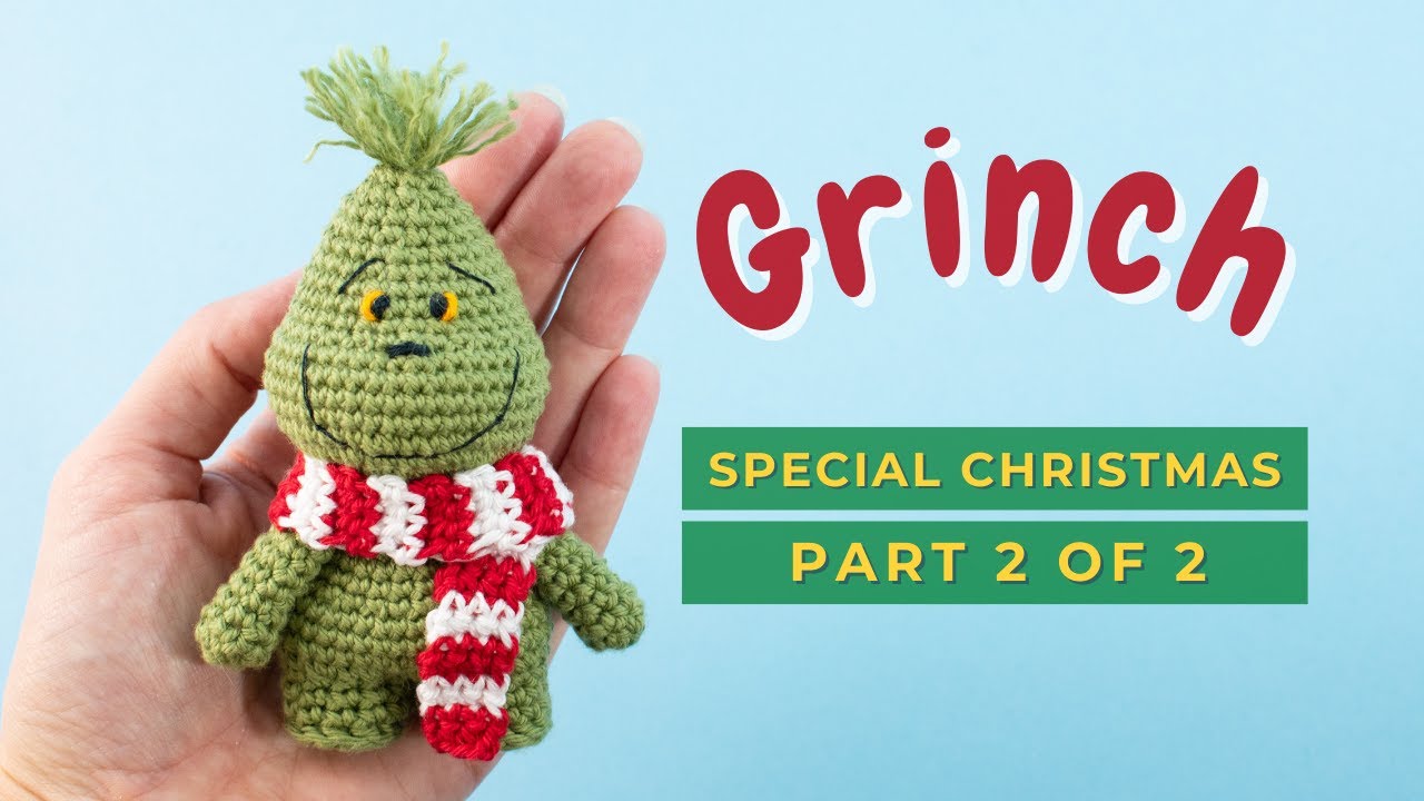 'Video thumbnail for Mini Grinch Crochet Christmas ornament PART 2'