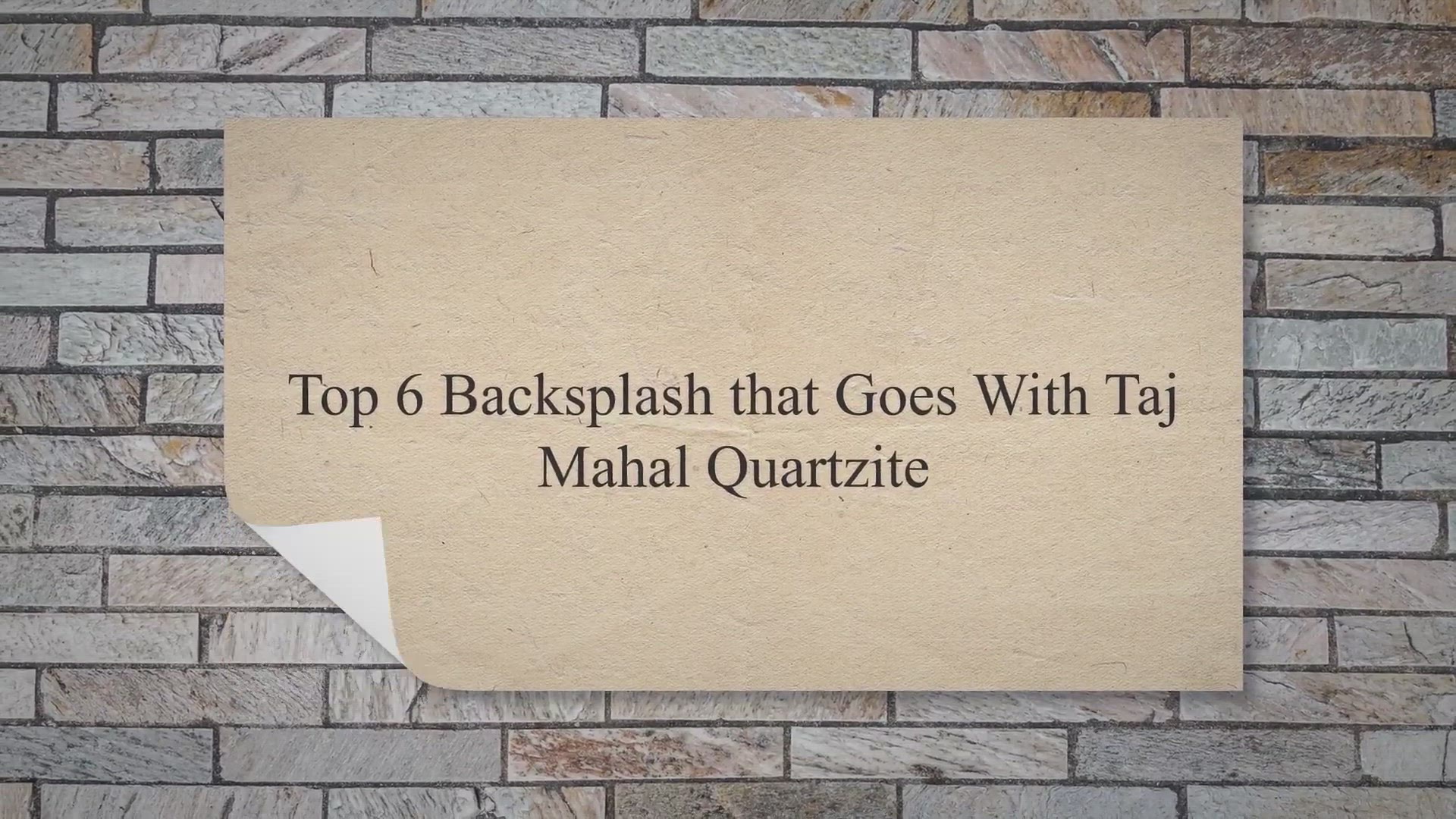 Video thumbnail for Top 6 Backsplash that Goes With Taj Mahal Quartzite