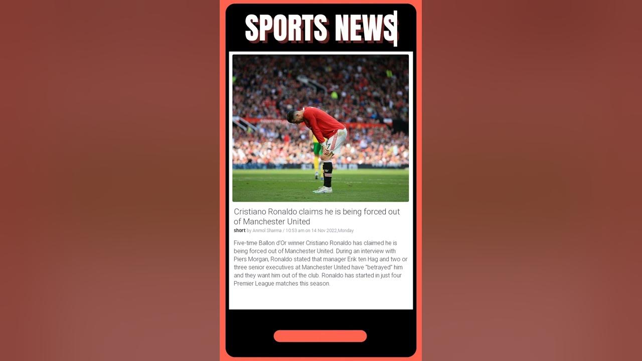 Video thumbnail for Sports News Today | Cristiano Ronaldo forced out of Manchester United! | #shorts #sports