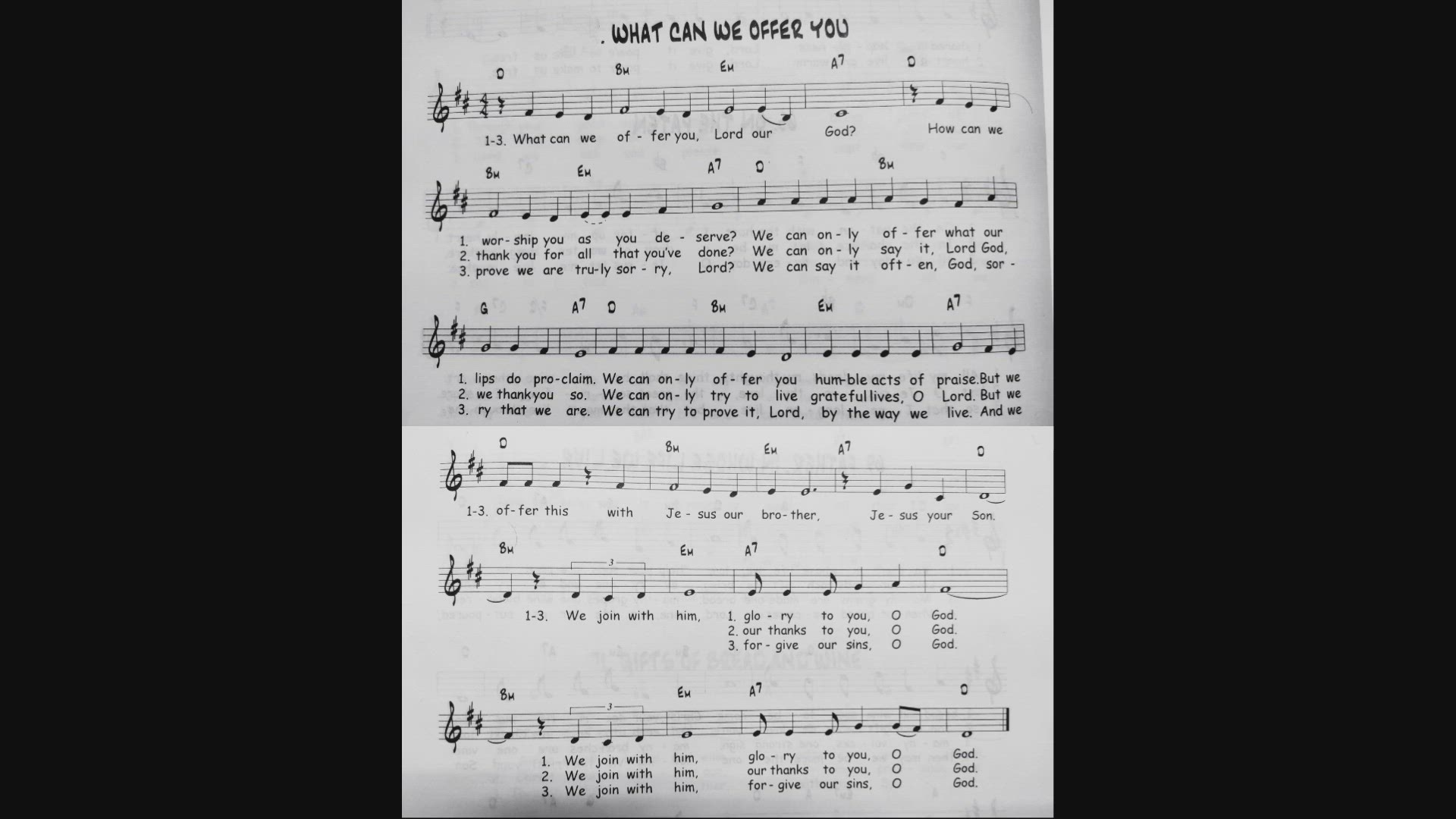 'Video thumbnail for What Can We Offer You - Catholic Mass Song Sheet Music'