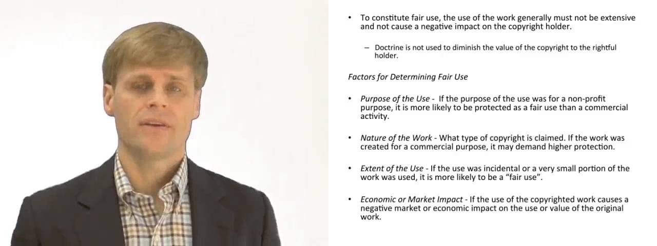 'Video thumbnail for Fair Use of a Copyright'