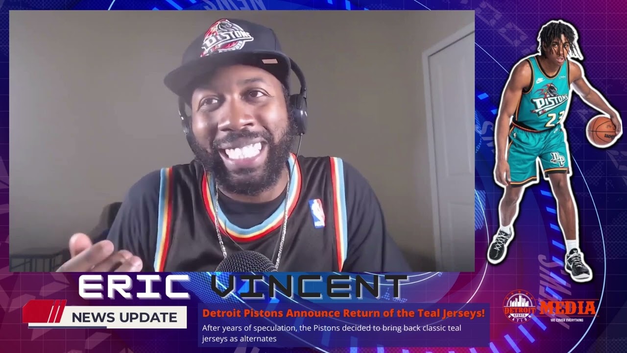 Video thumbnail for News Desk: Detroit Pistons Announce Return of the Teal Jerseys!