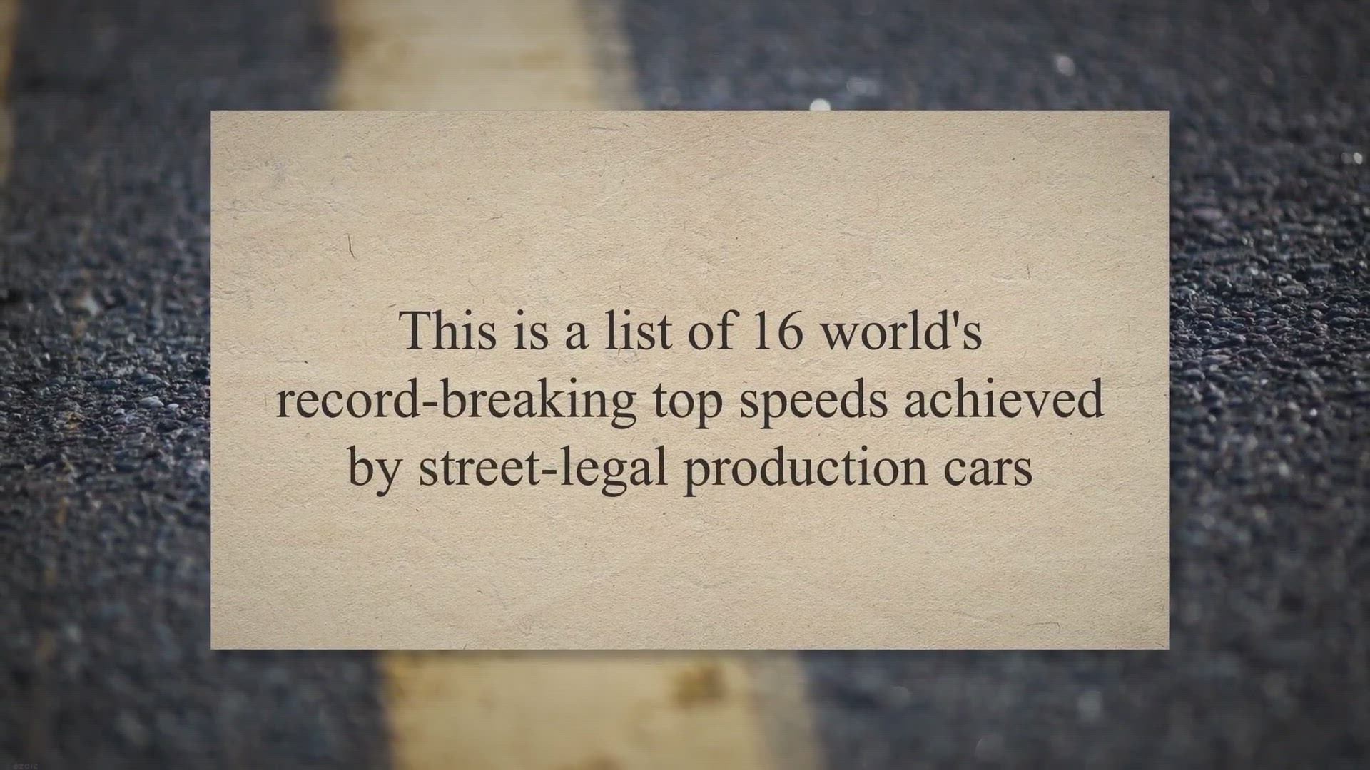 Video thumbnail for Fastest cars ever