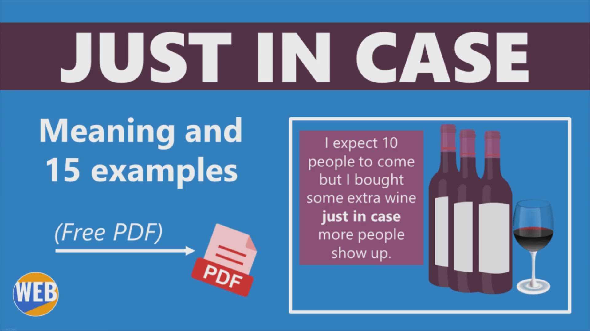 'Video thumbnail for JUST IN CASE β Meaning and REAL Examples'