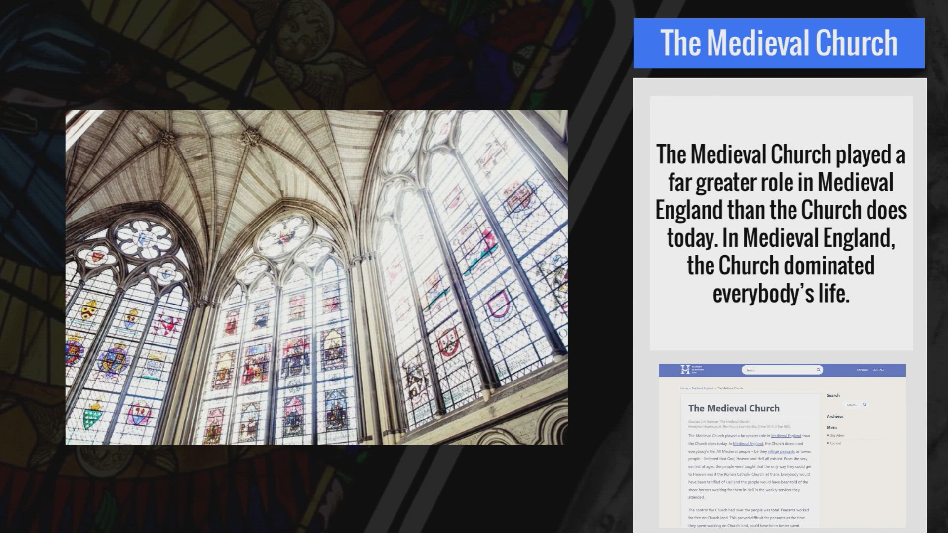 'Video thumbnail for The Medieval Church'