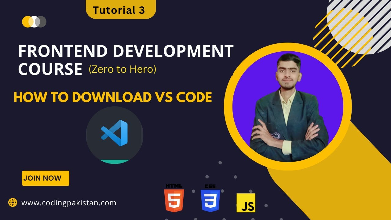 'Video thumbnail for How to Download and Install Vs code Code editor in your laptop or PC - Urdu / Hindi - Tutorial 3'