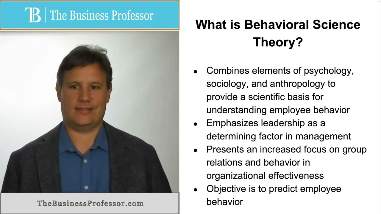 Video thumbnail for Behavioral Science Theory - Management