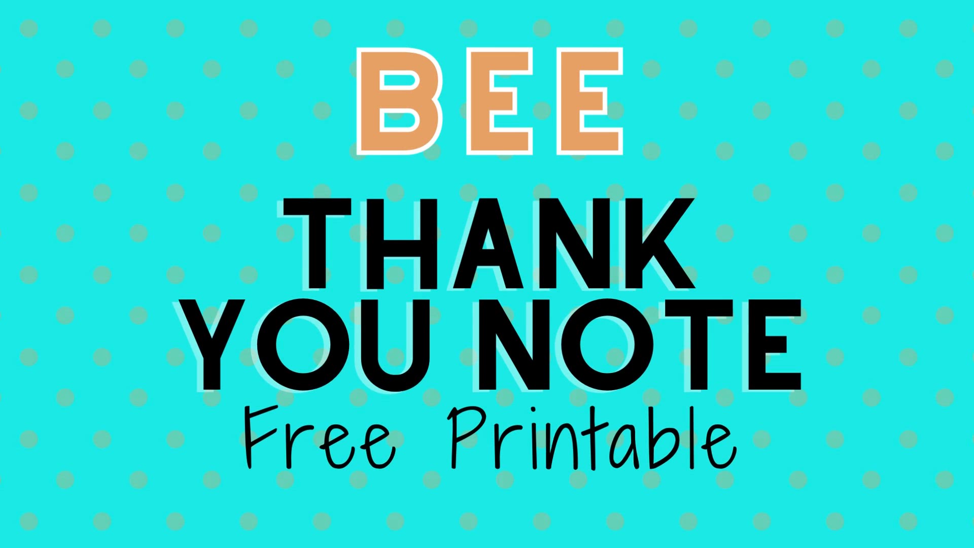 'Video thumbnail for free printable bumble bee thank you cards'