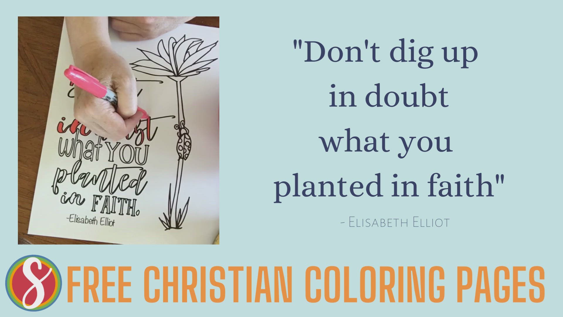 'Video thumbnail for Elisabeth Elliot Quote Coloring Page'